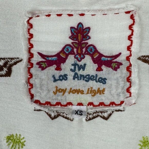 Johnny Was Open Front Cardigan XS Embroidery Southwestern Cotton Multicolor EUC - Picture 9 of 12